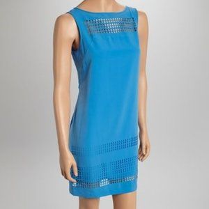 Julia Jordan Size 4 Blue Square Cut-Out Shift Dress